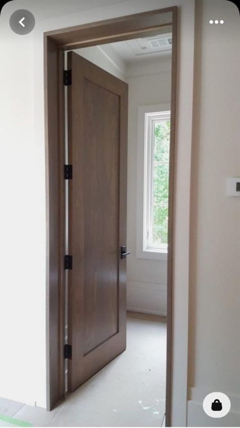 Modern Wooden Interior Doors, Modern Bedroom Doors, Bedroom Doors Modern, Bespoke Woodwork, Sliding Bathroom Doors, Modern Wood Doors, White Baseboards, Modern Interior Door, Modern Exterior Doors