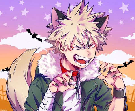 Katsuki Bakugo Bakugo X Reader, Bakugo Katsuki Fanart Cute, Anime Halloween, X Reader, Hero Academia Characters, My Hero Academia Manga, Izuku Midoriya, Baku, Cute Anime Guys