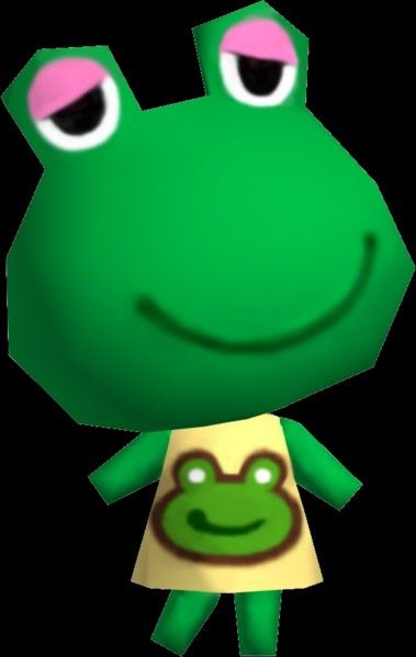 Frog Fish, Animal Crossing Wiki, Happy Home Designer, City Folk, Animal Crossing Characters, Low Poly Art, Round Eyes, Animal Crossing Game, Green Frog