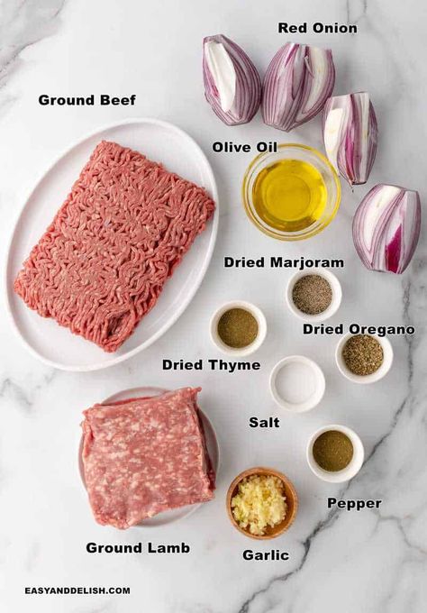 Gyro Plate Recipe, Home Made Gyros, Ground Beef Gyros, Greek Gyros Beef, Gryos Meat Recipe, Ground Beef Pork Recipes, Gyro Meat Seasoning, How To Make Gyros At Home, Gyro Recipe Lamb