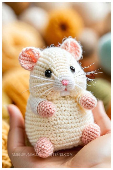 Amigurumi Hamster Crochet Free Pattern Knitted Hamster Pattern Free, Crochet Hamster Pattern, Chinchilla Crochet Pattern, Hamster Amigurumi Free Pattern, Crochet Hamster Pattern Free, Mouse Crochet Pattern Free, Hamster Crochet, Crochet Hamster, Become Irresistible