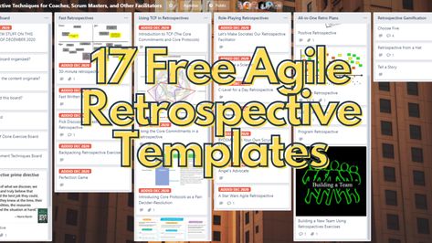 Game changing collection of free Sprint Retrospective Examples / Templates to brighten up end of sprint retros for agile teams... Scrum Retrospective Games, Sprint Retrospective, Team Leadership, Scrum Master, Team Success, What Team, Design Thinking, Project Management, Small Groups