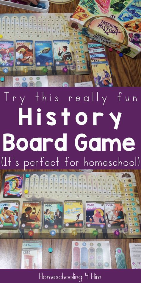 Gameschooling or homeschooling is so much fun with this exciting history board game! This game is perfect for upper elementary, middle school, and high school kids. Make your next family game night educational with this exciting board game! Learn more here. History Board Games, Thomas Jefferson Education, Homeschool Middle School Curriculum, Homeschool Games, Geography Games, Homeschool Middle School, Educational Board Games, Games To Play With Kids, Middle School History