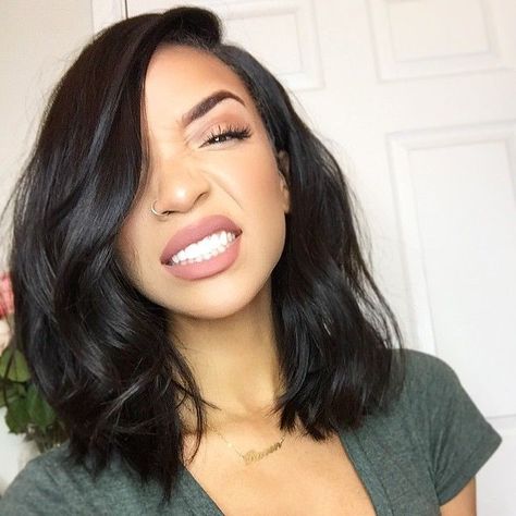 Kardashian Bob, Black Hair Hairstyles, Curl Pattern, Heat Damage, Hair Crush, Relaxed Hair, Front Lace Wigs Human Hair, Human Hair Lace Wigs, Bob Haircut