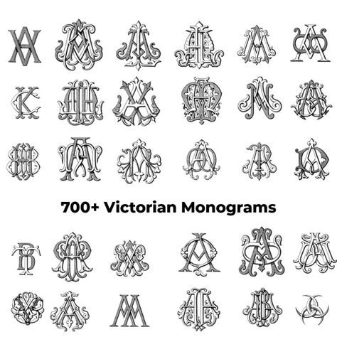 Victorian Monograms | Free download Cute Fonts Alphabet, Victorian Lettering, Victorian Fonts, Gothic Text, Antique Logo, Free Monogram Fonts, Gothic Fonts, Tattoo Lettering Fonts, Graphic Projects