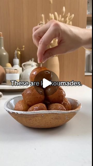 Local Hive Honey on Instagram: "We’re all about 100% U.S. honey, but Greek desserts have a special place in our hearts. Check out how to make authentic loukoumades at home with the recipe in our bio🇬🇷🇺🇸​

🎥 @foodbymaria" Loukoumades Recipe, Greek Desserts, Special Places, The Recipe, Honey, At Home, Baking, Bed, On Instagram