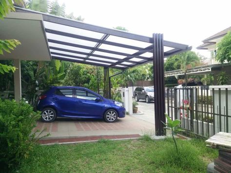 Carport Attached to House: 22 Ideas to Create a More Stylish Exterior – JimenezPhoto Attached Carport Ideas, Carport Addition, Carport Makeover, Car Porch Design, Carport Modern, Building A Carport, Modern Carport, House Canopy, Carport Patio