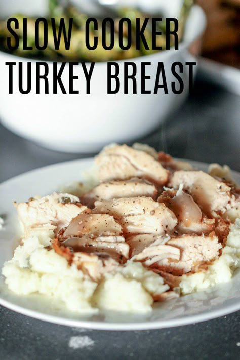 Slow Cooker Turkey Breast Recipe | Six Sisters' Stuff I don't know about you, but cooking an entire turkey is extremely terrifying to me. I do not love the idea of sticking my hand in it's body and getting all that stuff out, so instead, I opted for this simple, moist, and delicious Slow Cooker Turkey Breast recipe, and it is out of this world. #slowcooker #turkeybreast Turkey Breast In Crockpot, Easy Delicious Meals, Turkey Breast Crockpot, Cooking Spinach, Slow Cooker Turkey Breast, Perfect Turkey, Crockpot Turkey, Slow Cooker Turkey, Six Sisters Stuff