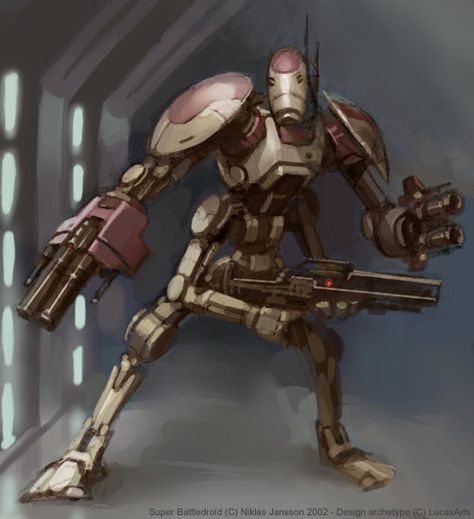 Super Battle Droid, Star Wars Battle Droids, Star Wars Bb8, Battle Droid, Star Wars Design, Star Wars Trooper, Star Wars Characters Pictures, Star Wars Droids, Star Wars Concept Art