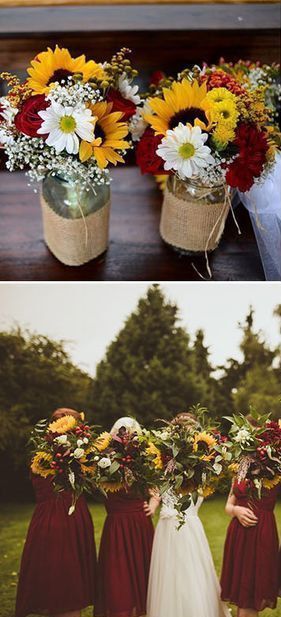 Sunflower Wedding Ideas, Sunflower Wedding Decorations, Sunflowers And Roses, Sunflower Party, Sunflower Themed Wedding, Sunflower Wedding Bouquet, Deco Nature, Mom Wedding, Future Wedding Plans