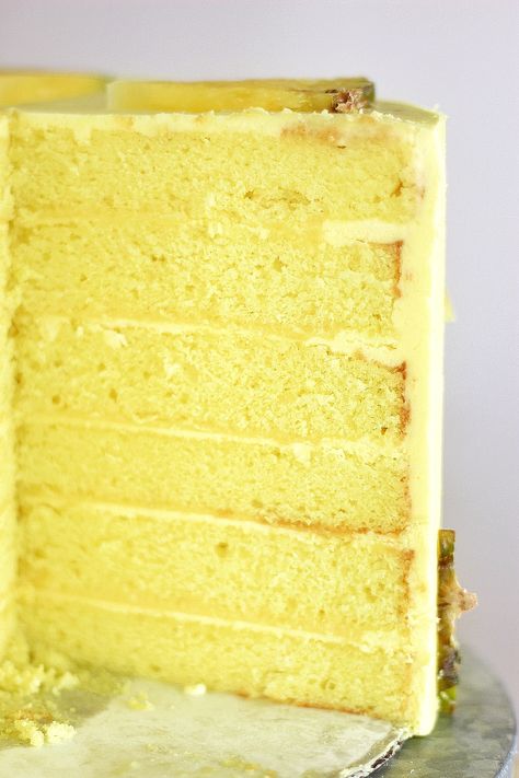 Pineapple Dole Whip Cake, Pineapple Layered Cake, Pineapple Flavored Cake, Dole Whip Cake, Pineapple Summer Cake, Pineapple Frosting Recipe, Pineapple Cake Filling, Disney Pineapple Dole Whip, Pineapple Layer Cake Recipe