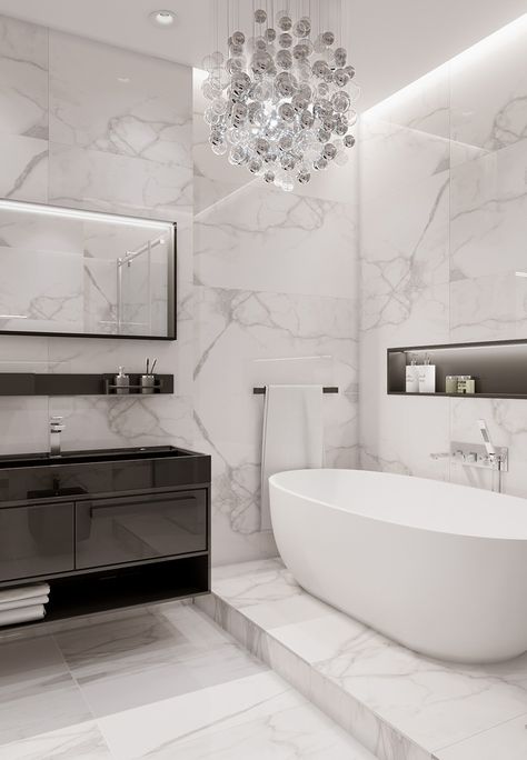 Modern Luxury Bathroom, Bathroom Decorations, Bathroom Inspiration Modern, Bathroom Decor Luxury, Washroom Design, Bathroom Design Inspiration, Bathroom Design Ideas, Bathroom Design Decor, Bathroom Design Luxury