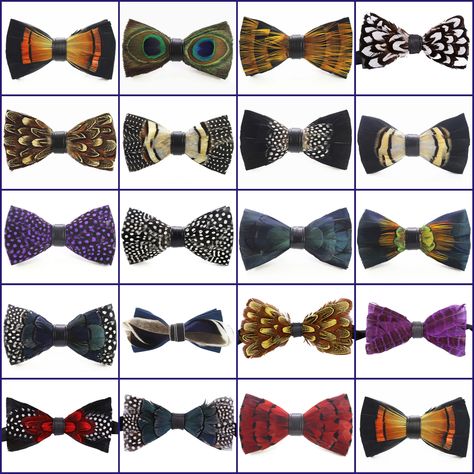 Feather Bow Ties, Purple Feather, Dapper Dan, Black Bow Tie, Pheasant Feathers, Bow Tie Wedding, Silver Feather, White Feathers, Bow Ties