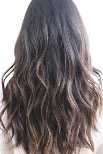 Balayage Natural Hair, Asian Hair Balayage, Loose Waves Long Hair, Beach Waves Long Hair, Natural Hair Color Dye, Long Loose Waves, Natural Hair Dye, Teenage Girl Hairstyles, Long Hair Perm