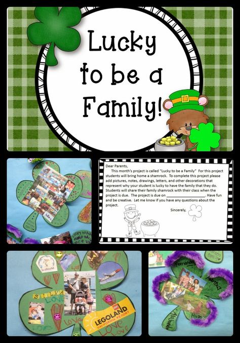 March Family Project Preschool, Family School Project, St Patricks Day Bulletin Boards, March Bulletin Board Ideas Preschool, Monthly Family Activities, Spring Family Activities, Cool Bulletin Boards, Teaching Prek, March Preschool