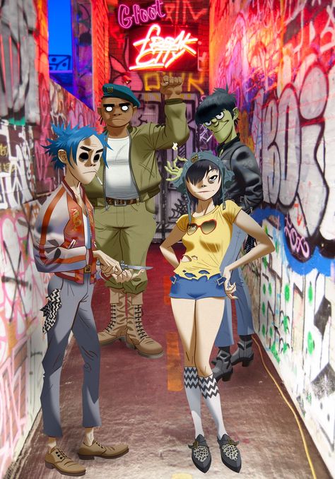 gorillaz (@gorillaz) | Twitter Bad Candy, Jamie Hewlett Art, Gorillaz Band, Gorillaz Fan Art, Demon Days, Monkeys Band, Jamie Hewlett, Gorillaz Art, Music Machine