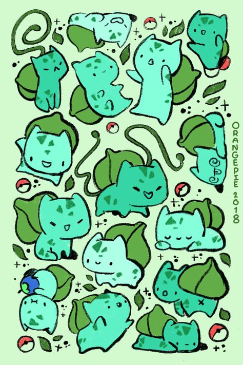 Kiawe Pokemon, Venusaur Pokemon, Orange Pie, Cat Artist, Pokemon Bulbasaur, Mega Pokemon, Oc Pokemon, Posca Marker, Tumblr Pics