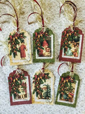 Christmas Gift Tags Stampin Up, Tag Books, Christmas Tags Handmade, Christmas Gift Tags Handmade, Santa Gift Tags, Xmas Tags, Gift Wrap Tags, Crafts Cards, Christmas Paper Crafts