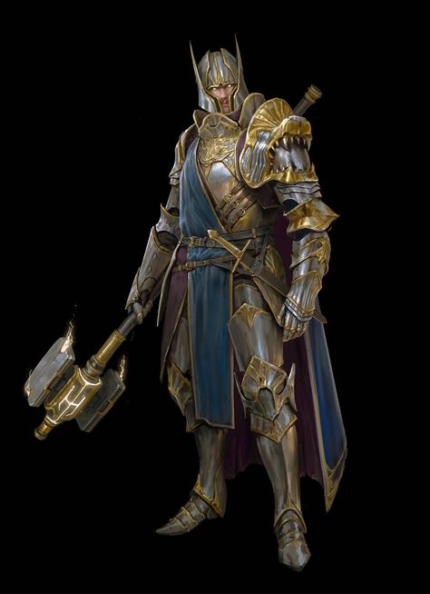 ArtStation - Paladin Paladin Dnd Character Design, Dnd Paladin, Roleplay Characters, Knight Art, Cool Swords, D&d Dungeons And Dragons, Transformers Art, Fantasy Warrior, Character Design Male