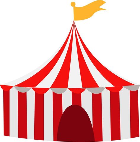 Circus tent, illustration, vector on white background. Circus Tent Illustration, Tent Illustration, Circus Tent, Background Background, Illustration Vector, Circus, Tent, White Background, Vector Free