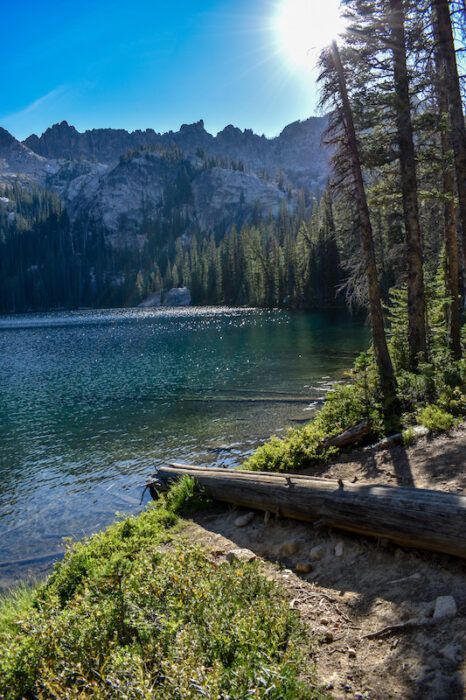 Lake View Aesthetic, Lake In The Mountains, Lake In Mountains, Mountain Lake Aesthetic, Summer In Mountains, Redfish Lake Idaho, Lake Aesthetics, Lake With Mountains, Living In The Mountains