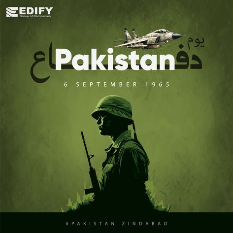 𝗗𝗲𝗳𝗲𝗻𝗰𝗲 𝗗𝗮𝘆 𝗣𝗮𝗸𝗶𝘀𝘁𝗮𝗻 - 𝗛𝗼𝗻𝗼𝗿𝗶𝗻𝗴 𝗢𝘂𝗿 𝗛𝗲𝗿𝗼𝗲𝘀! Defence Day Pakistan reminds us of the importance of unity, sacrifice, and unwavering commitment to our nation. Edify Group of Companies salutes the bravery and dedication of our armed forces and stands with them in ensuring a safe and prosperous Pakistan. . On September 6th, we pay tribute to the heroes who defended our nation against all odds during the 1965 Indo-Pak War. . #defenceday #pakistan #pakarmy #isi 6 September Defence Day Pakistan, 6 September 1965, Defence Day, Pakistan Zindabad, Against All Odds, 6 September, Group Of Companies, Armed Forces, Pakistan