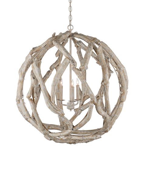 Driftwood Whitewash Orb Chandelier Coastal Entryway Lighting, Driftwood Ceiling, Nautical Outdoor Lighting, Coastal Floor Lamps, Beach Chandelier, Entry Dining Room, Nautical Pendant Lighting, Coastal Light Fixtures, Driftwood Chandelier