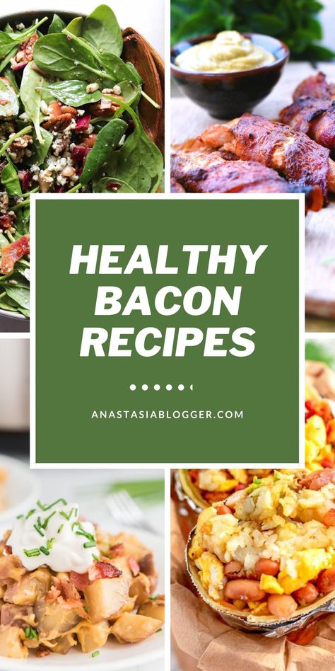 If you are looking for something new to do with bacon, then I have here 15 healthy bacon recipes you will be addicted to! #baconrecipes #breakfast #healthyrecipes What To Do With Bacon, Healthy Bacon Recipes, Ranch Potato Recipes, Bacon Recipes Breakfast, Bacon Recipes For Dinner, Peameal Bacon, Bacon Dinner, Bacon Dishes, Homemade Balsamic Vinaigrette