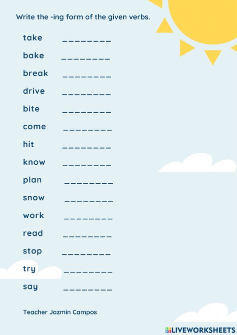 S Worksheet, Regular Verb, Teaching Vowels, Present Progressive, Regular And Irregular Verbs, Simple Past Tense, Regular Verbs, Irregular Verbs, Second Language