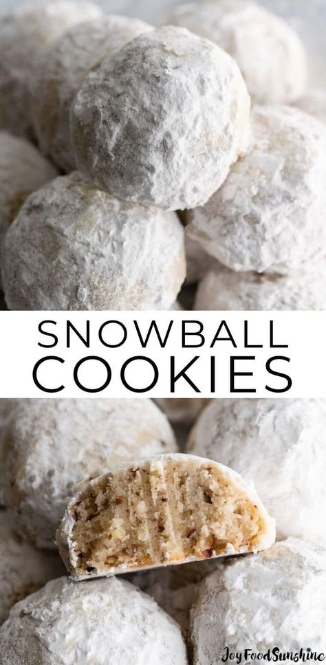 Classic Snowball Cookies, Butterball Cookies, Simple Holiday Cookie Recipes, Pecan Snowballs, Pecan Snowball Cookies, Easy Holiday Cookies, Easy Bar Recipes, Christmas Cookie Recipes Holiday, Snowball Cookie Recipe