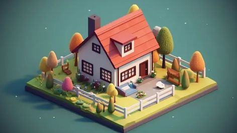 Background House, City Building Game, Game Map, Map Ideas, Face Proportions, Modular Tile, 3d Isometric, 3d Inspiration, Property Investment