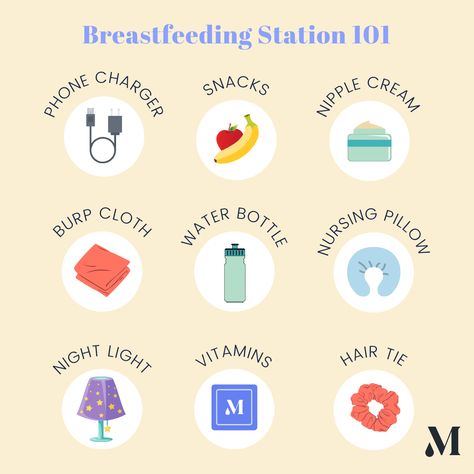 Nursing Station Ideas, Postpartum Station, Nursing Station Breastfeeding, Breastfeeding Station, Nursing Station, Newborn Checklist, Postpartum Nursing, Lil Mama, Nurses Station