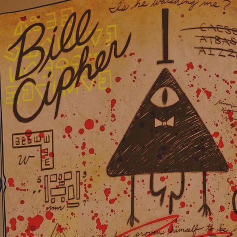 𝘣𝘪𝘭𝘭 𝘤𝘺𝘱𝘩𝘦𝘳 Gravity Falls Book 3, Bill Cypher, Dipper Y Mabel, Gravity Falls Journal, Autumn Puzzle, Gravity Falls Dipper, Gravity Falls Bill Cipher, Isosceles Triangle, All The Bright Places