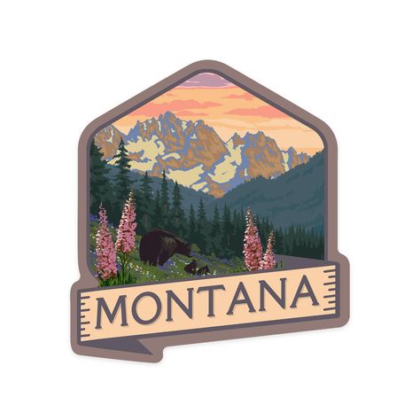 PRICES MAY VARY. Die Cut Sticker Montana, Bear and Spring Flowers, Contour Vinyl Sticker 3 to 6 inches, (Waterproof Decal for Cars, Water Bottles, Laptops, Coolers), Large, Intended for permanent placement. Large sticker, size measures between 3 to 4 inches depending on the design. Apply to a clean and even surface, designed for outdoor use, Waterproof and UV resistant. Printed in the USA using eco-certified inks. This original high-quality, large vinyl die cut sticker from Lantern Press boasts Leavenworth Washington, Outdoor Stickers, Die Cut Sticker, Support Artists, Decal Design, Star Stickers, Amazon Art, Gift Stickers, Coolers