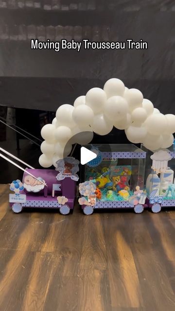 Buy Sky on Instagram: "Viral Baby trousseau train leaving from BuySky Station 🚂 💙  (Baby boy, baby trousseau, hamper gift, train hamper, baby trousseau train, moving baby train)  #babyhampers #babyboytrousseau #babyannouncement #babyboy #babyshower #babyboyclothes #babyboy💙 #babyboypacking #trousseaupacking #babytrousseaupacking #trainhamper #trendingreels #viralreels #nanihalexpress" Baby Hampers Ideas Gift, Baby Hamper Ideas, Creative Baby Shower Gift Ideas, Baby Train, Diy Baby Shower Gift, Creative Baby Shower Gifts, Baby Shower Hamper, Trousseau Packing, Girl Train