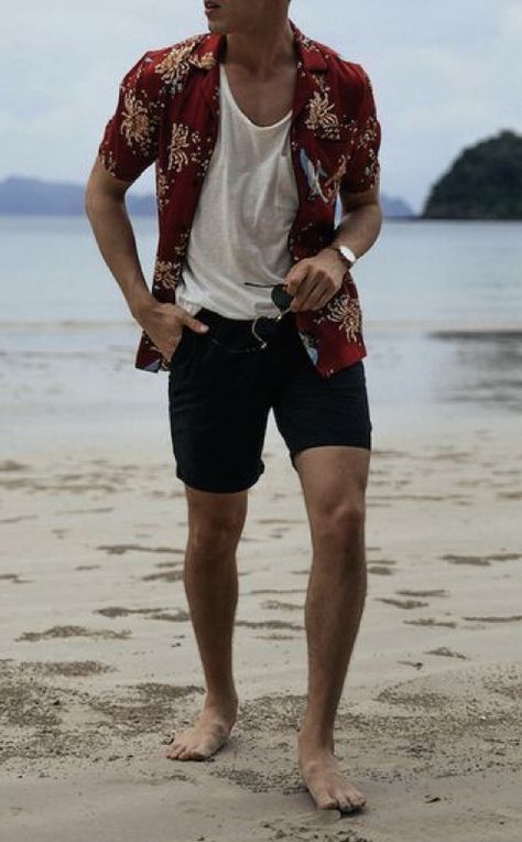 The Unhoneymooners, Hawaiian Outfit Men, Hawaiian Shirt Outfit, Luau Outfits, Vacation Outfits Men, Thailand Outfit, Beach Outfit Men, Mens Summer Fashion Beach, Party Outfit Men