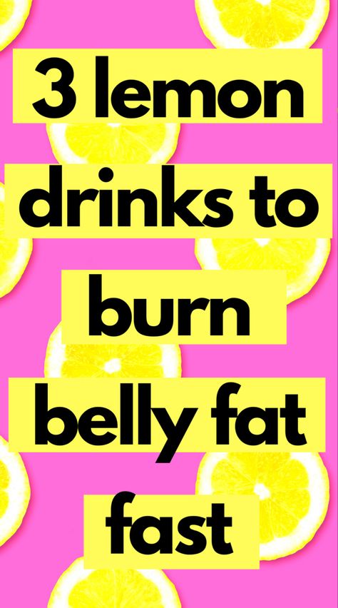 Lemon Drinks, Lemon Detox, Lemon Drink, Help Losing Weight, Lose 50 Pounds, Burn Belly Fat, Stubborn Belly Fat, Health And Fitness Tips, Health Info