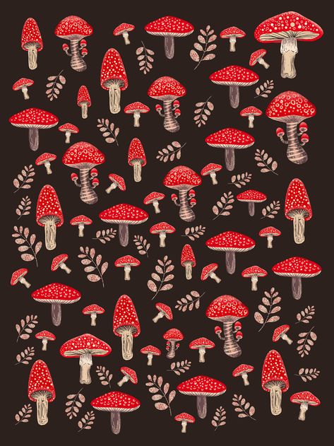 Red mushroom with beautiful design | Behance Mushroom Illustration, Red Mushroom, Illustration Procreate, Dog Wear, Spiral Notebook, Graphic Design Illustration, Design Illustration, Beautiful Design, Illustration Design