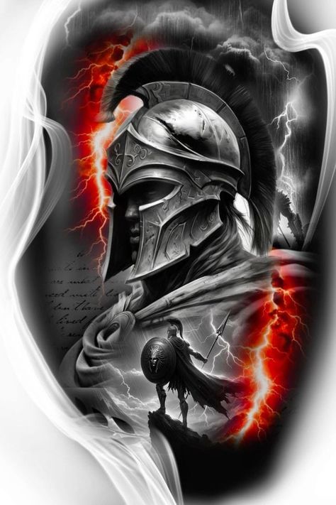 Gladiator Tattoo Ideas, 300 Tattoo Spartan, Spartan Warrior Tattoo Design, Gladiator Tattoo Design, Spartans Tattoo, Spartan Tattoo Design, Medium Size Tattoo, Spartan Warrior Tattoo, 29 Tattoo