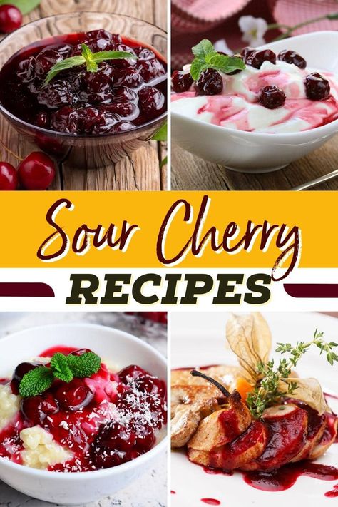 Dried Sour Cherry Recipes, Cherry Recipes Gluten Free, Savory Cherry Recipes, Sour Cherry Recipes, Cherry Recipe, Cherry Granola, Sour Cherry Pie, Sour Cherry Jam, Tea Cake Cookies