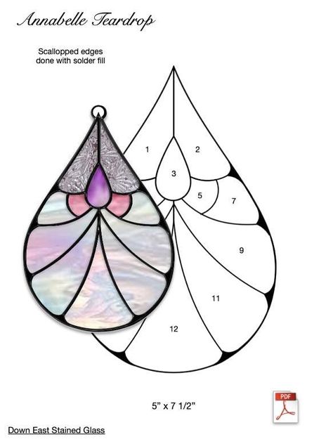 Teardrop Stained Glass Patterns, Stained Glass Lanterns Pattern, Simple Stained Glass Patterns Free Printable Templates, Stained Glass Windows Patterns, Beginner Stained Glass Patterns Free, Diy Stained Glass Window, Stain Glass Window Art, Stained Glass Gifts, L'art Du Vitrail