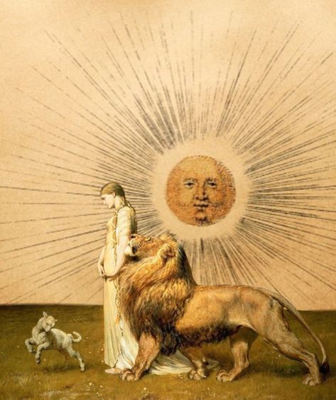 A Lion, Tarot Card, Lion, Sun, Art