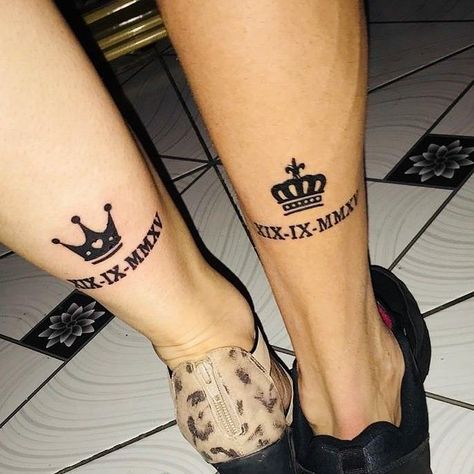 Cute Couple Tattoos, Horoscope Tattoos, Couple Tattoos Unique, Couples Tattoo Designs, Queen Tattoo, Matching Couple Tattoos, Up Tattoos, Tattoo Life, Paul Klee