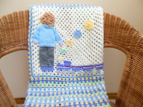 Blanket Boy Crochet, Crochet Train Baby Blanket Pattern, Thomas The Train Crochet Blanket, Crochet Pram Blanket, Little Boy Blue Crochet Baby Blanket, Train Nursery, Toy Trains Set, Thoughtful Baby Shower Gifts, Baby Boy Room Nursery