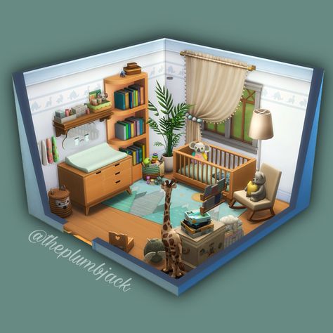 Sims 4 Infant Room No Cc, Nursery Ideas Sims 4, Sims 4 Base Game Nursery, Sims 4 Infant Room Ideas Base Game, Sims 4 Nursery Ideas Base Game, Sims 4 Nursery No Cc, Sims 4 Infant Bedroom, Sims 4 Extra Room Ideas, Infant Room Sims 4