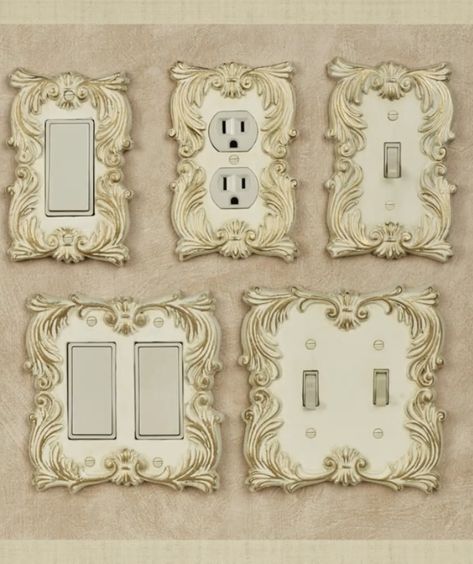 Monochromatic Interior Design, Decorative Switch Plate, Victorian Decor, Hardware Tools, Room Makeover Inspiration, Light Switch Plates, Cute Room Decor, Switch Plate, Room Inspiration Bedroom