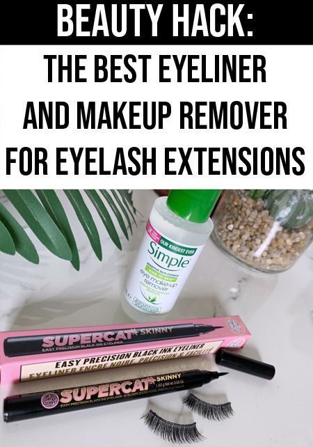 Is it safe to use eyeliner with eyelash extensions? YES! And I've found the Best Eyeliner and Makeup Remover to use with Eyelash Extensions that won't ruin your lashes! Easy tips on how to apply eyeliner with lash extensions and also how to remove makeup without damaging eyelash extensions - You won't believe how easy it is! Eyeliner With Eyelash Extensions, Eyeliner With Lash Extensions, Can You Wear Eyeliner With Lash Extensions, Removing Eyelash Extensions, Removing Lash Extensions At Home, Removing Eyelash Extensions At Home, How To Put Eyeliner, Best Liquid Eyeliner, Lash Extension Removal