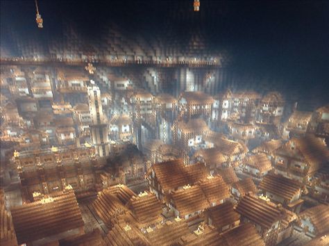 Minecraft Underground City Underground Cities Minecraft, Minecraft Underground Dwarven City, Underground Minecraft City, Minecraft Underground City Ideas, Minecraft Underground Tunnel Designs, Minecraft Underground Kingdom, Underground Minecraft Ideas, Underground City Minecraft, City Minecraft