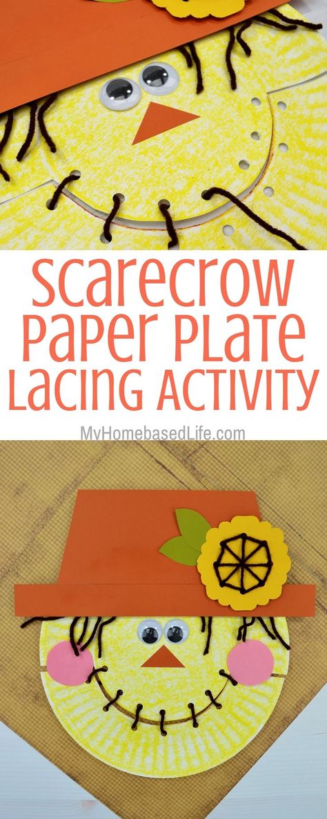 Autumn Art Ideas For Kids, The Scarecrows Wedding, Halloween Art Projects, Scarecrow Crafts, Easy Toddler Crafts, November Crafts, Kids Motor Skills, Art And Craft Ideas, Fall Preschool