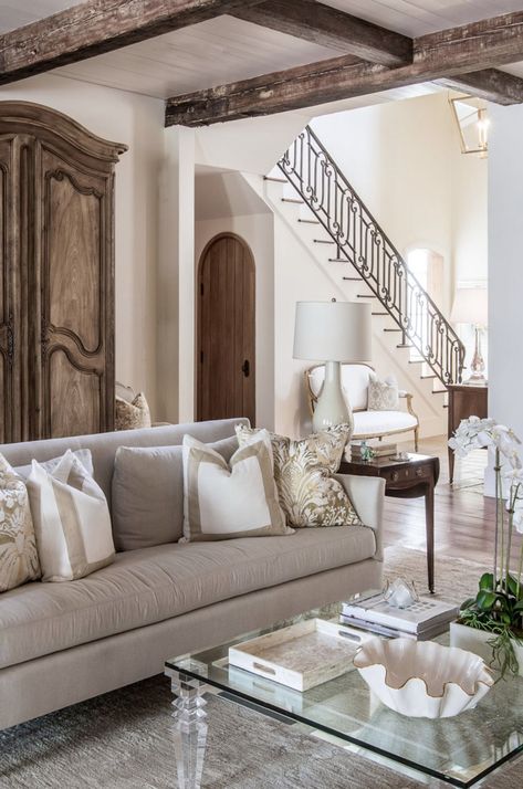 Rivers Spencer, Modern Chic Decor, Coffee Table Vignettes, French Country Interiors, Wooden Armoire, Jackson Mississippi, French Country Design, Rustic Living, Elegant Interiors